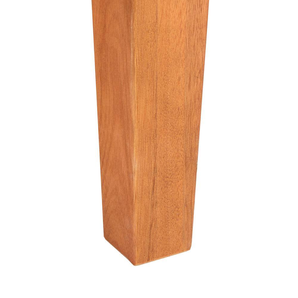 Granton Contemporary Beige Eucalyptus Wood 5-Piece Outdoor Living Set