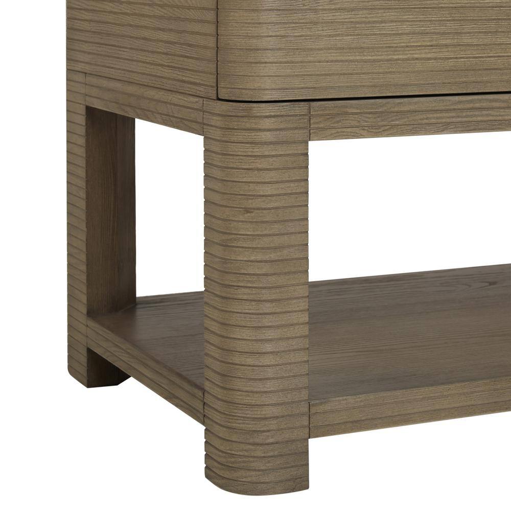 Lucian 36" Pebble Oak Single Vanity with Brass Hardware