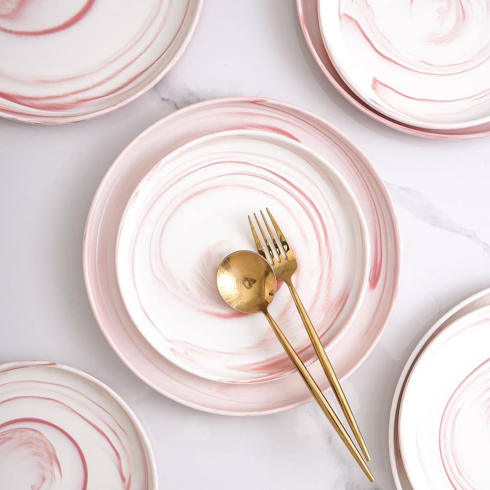 pink dishware