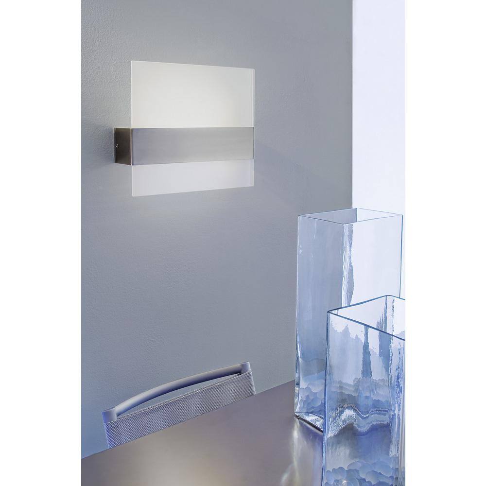 Nikita Modern Matte Nickel LED Wall Light 14" Width