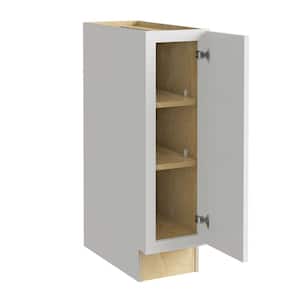 Grayson Pacific White Painted Plywood Shaker Assembled Base Kitchen Cabinet FH Soft Close R 9 in W x 24 in D x 34.5 in H