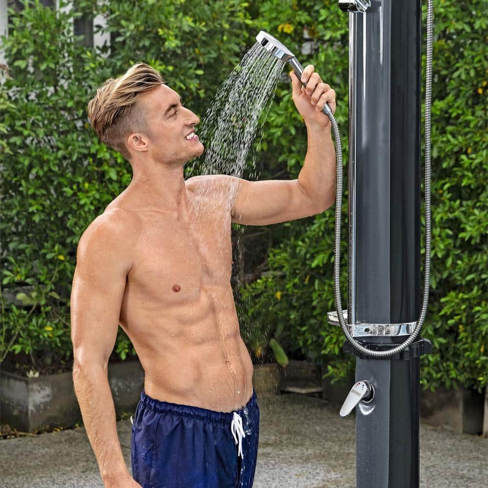 Bestway Black Solar-Powered Outdoor Shower with Adjustable Head