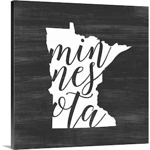 "Home State Typography - Minnesota" by Inner Circle Canvas Wall Art