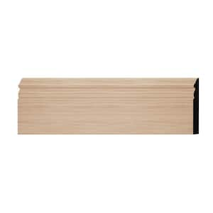 WM518 0.56 in. D x 5.25 in. W x 6 in. L Wood (Red Oak) Baseboard Moulding Sample