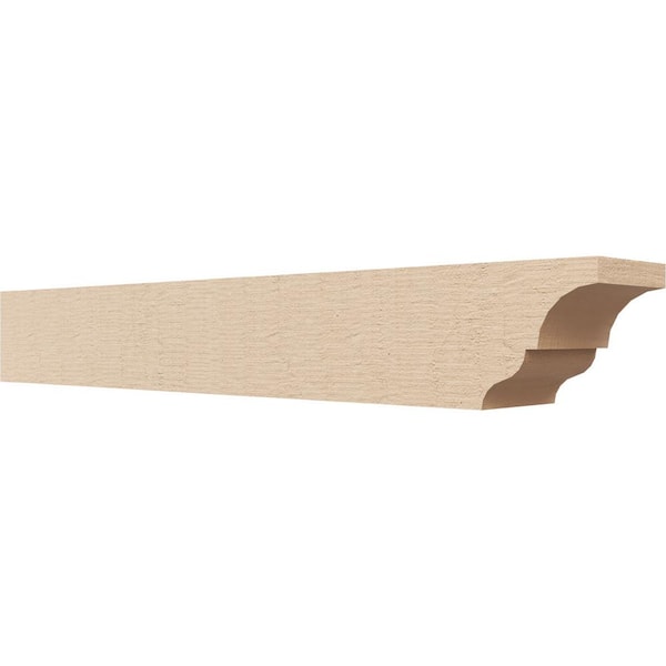 Ekena Millwork 4-in. x 4-in. x 28-in. Asheboro Woodgrain, Primed Tan Timberthane Polyurethane Rafter Tail Brace