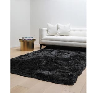 Luxe Shag Charcoal 8 ft. x 10 ft. Area Rug