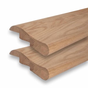 72 in. W x 1-1/2 in. H x 6-5/8 in. D Unfinished Red Oak Chicago Bar Rail Moulding (2-Pack)