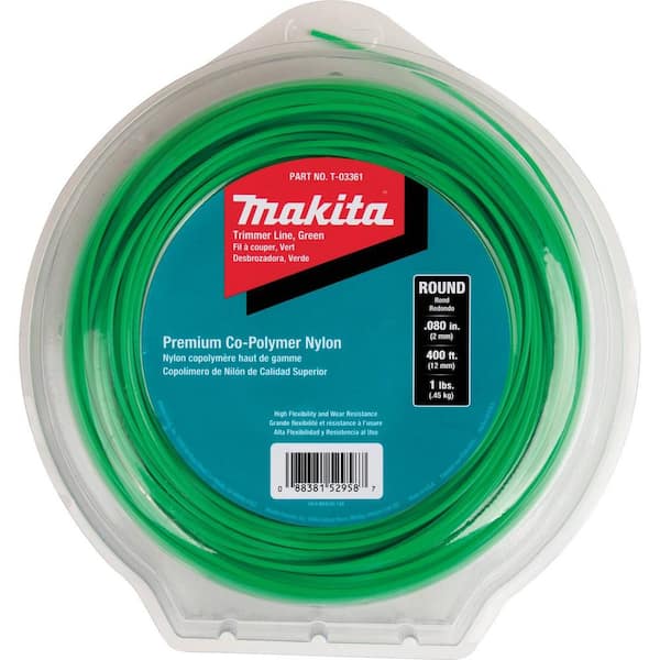 Makita 1 lbs. 0.080 in. x 400 ft. Round Trimmer Line in Green