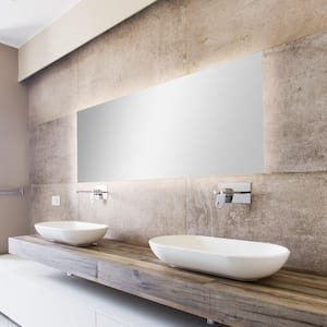 Nora 48 in. W x 22 in. H Large Rectangular Frameless Antifog Back-Lit Wall Bathroom Vanity Mirror with Smart Touch