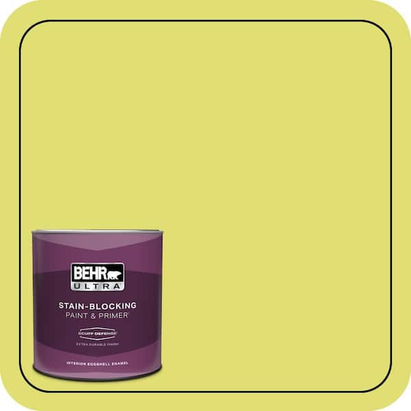 BEHR ULTRA 1 qt. #400B-4 Citron Extra Durable Eggshell Enamel Interior Paint & Primer