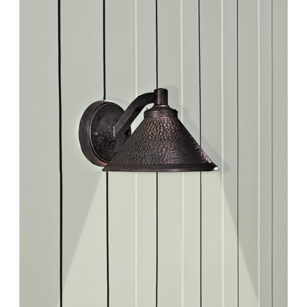 Aspen Bronze Dimmable Outdoor Wall Light, 13" Direct Wired