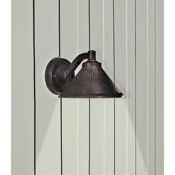 Kirkham 1-Light Bronze Outdoor Wall-Mount Lantern Sconce