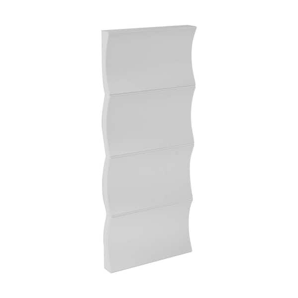 ORAC DECOR 3/4 in. D x 9-7/8 in. W x 4 in. L Primed White Plain Modern Valley Polyurethane 3D Wall Covering Panel Moulding Sample