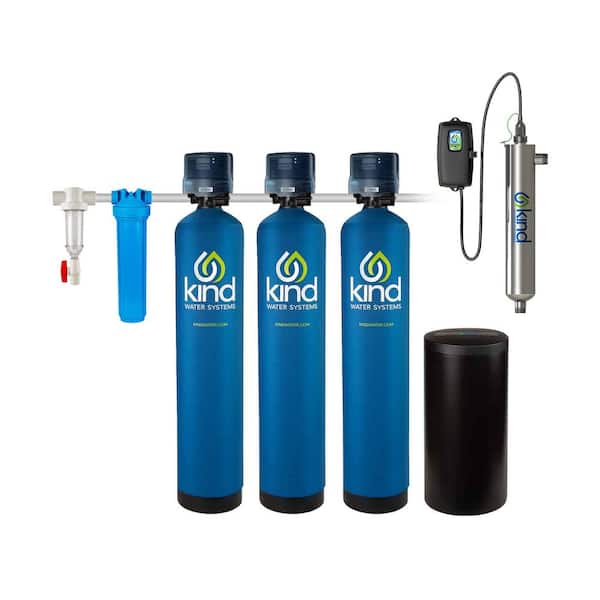 Whole House Iron Carbon Filter Salt-Based Water Softener with UV
