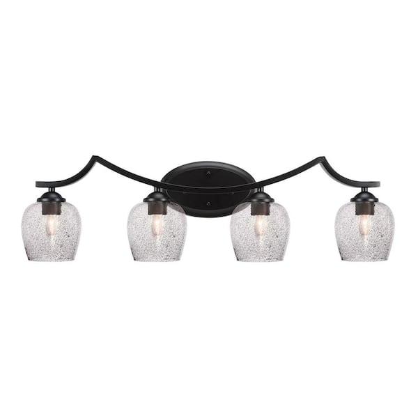 Unbranded Cleveland 32 in. 4-Light Matte Black Vanity Light