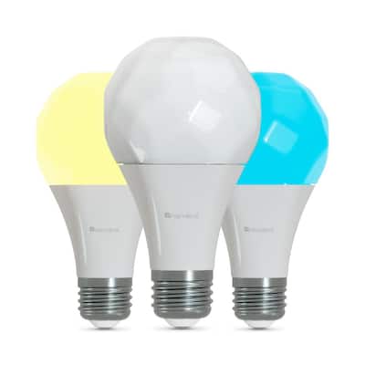 60-Watt to 75-Watt Equivalent 6500K Essentials A19 White and Color Smart LED Light Bulb (3-Pack)