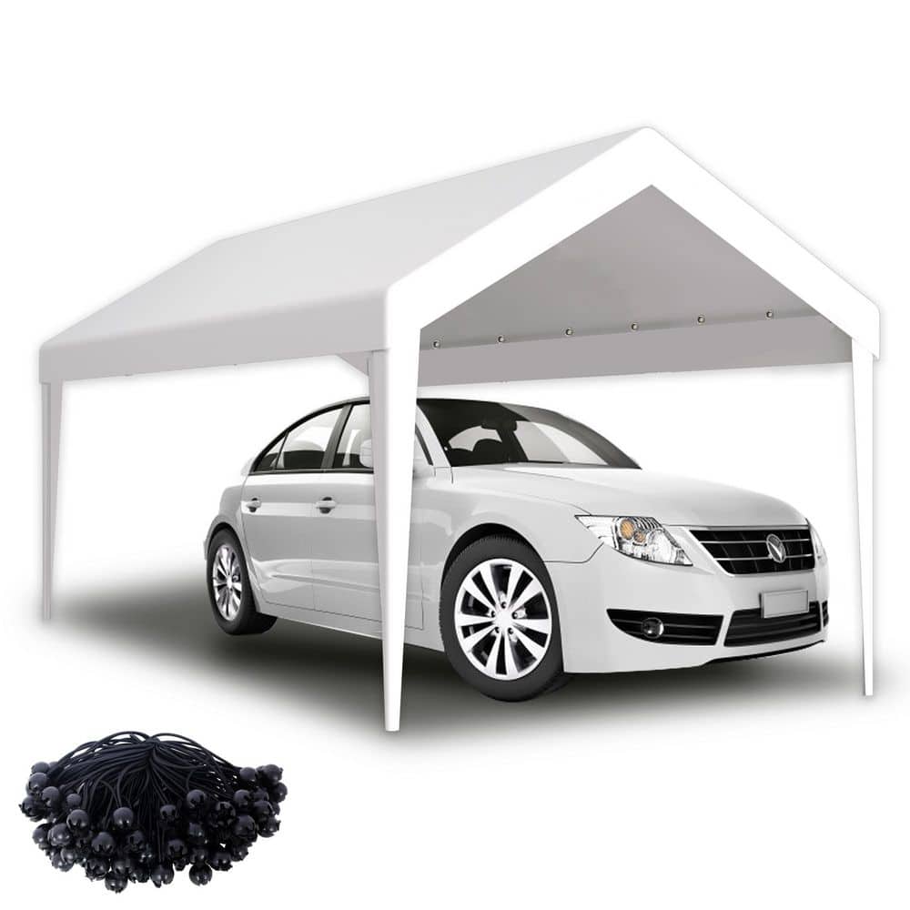 20 ft. W x 10 ft. D x 9.2 ft. H White Polypropylene Carport price history on PriceWatchPro