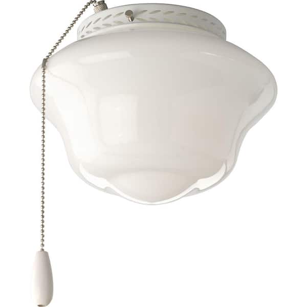 Progress Lighting AirPro 1-Light White Ceiling Fan Light