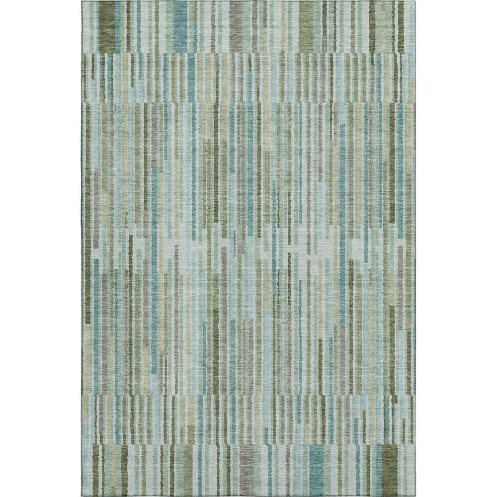 Mayfield Premium Machine Washable Abstract AMF2102 Aloe 3 ft. x 4 ft. Area Rug price history on PriceWatchPro
