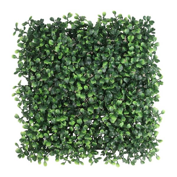 Winado 10 in. H x 10 in. W Artificial Boxwood Hedge Greenery Panels Milan