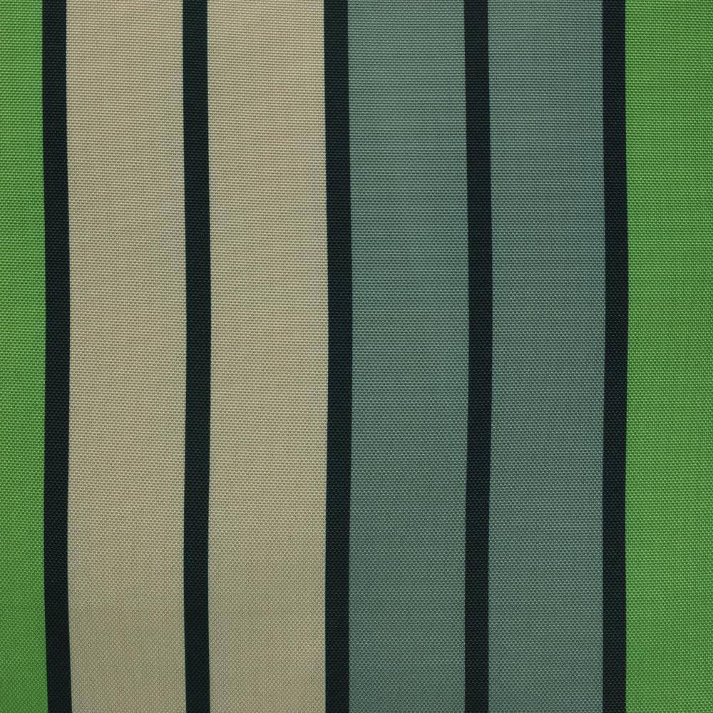 Vintage Green and Blue Striped Outdoor Throw Pillow