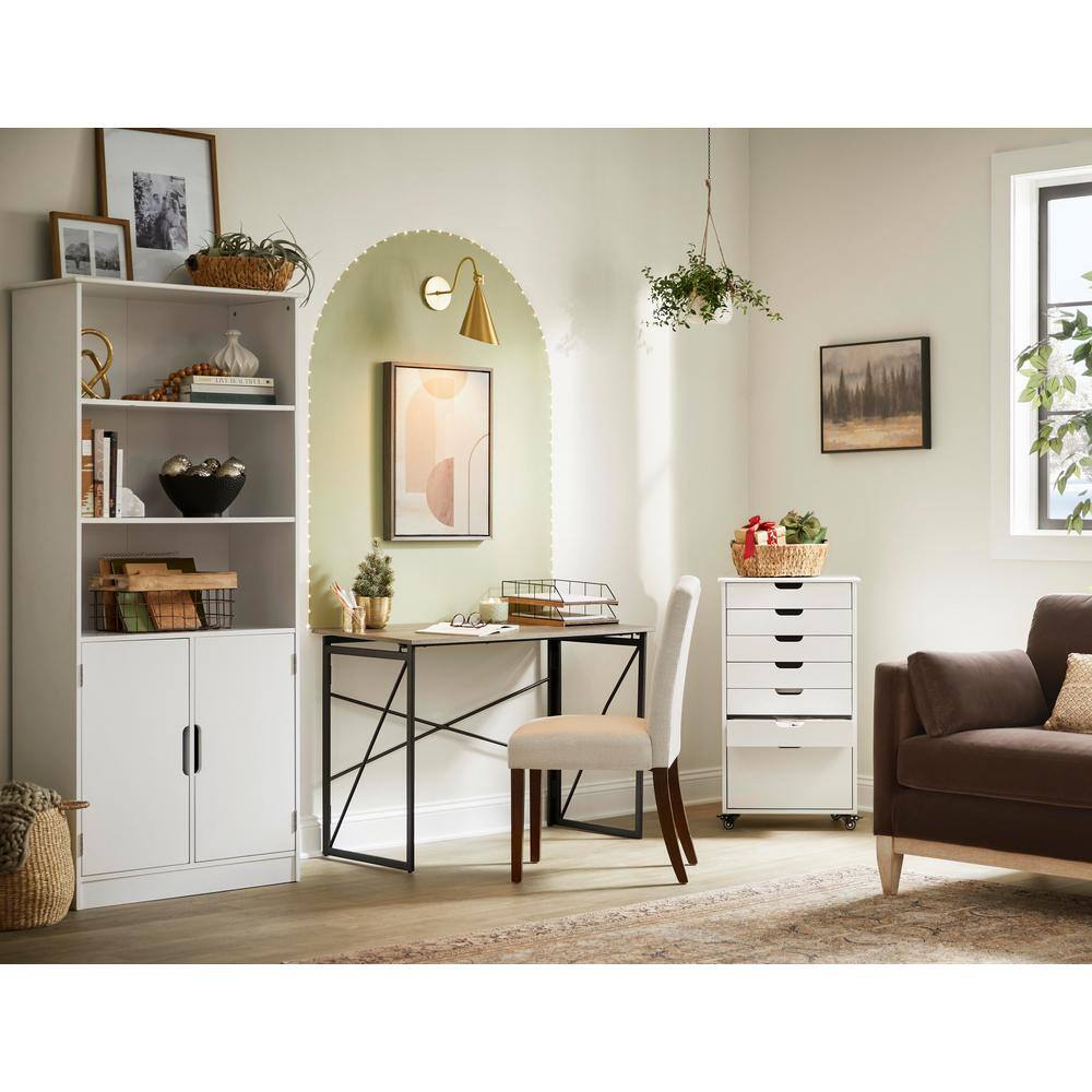 Gray Leather Hide Lidded Storage Boxes with Dividers