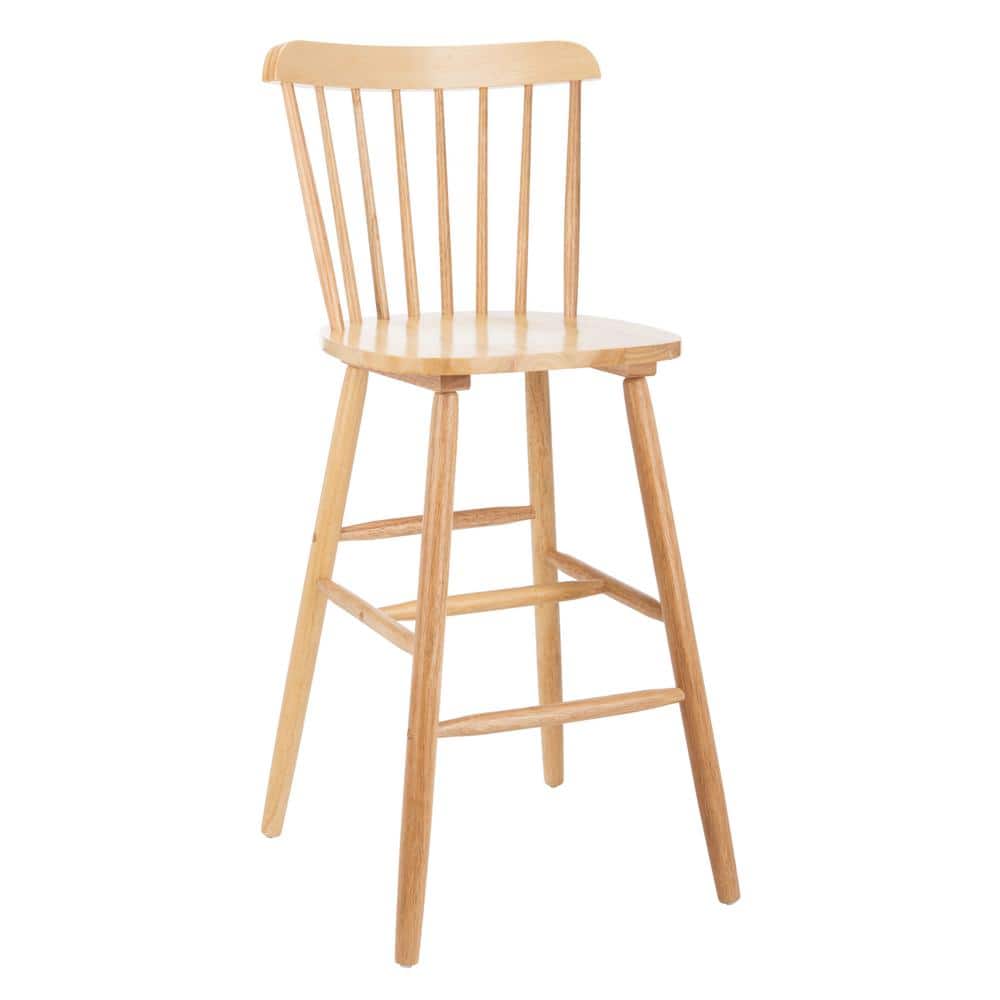 Galena Natural Rubberwood Spindle Back Bar Stool Set