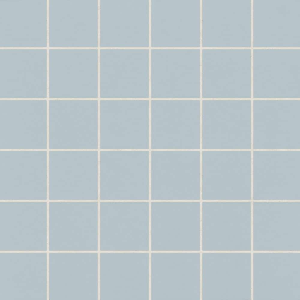 Sample-Marin 2 in. x 2 in. Matte Square Mosaic Wall Ceramic Tile Sample in Misty Blue price history on PriceWatchPro