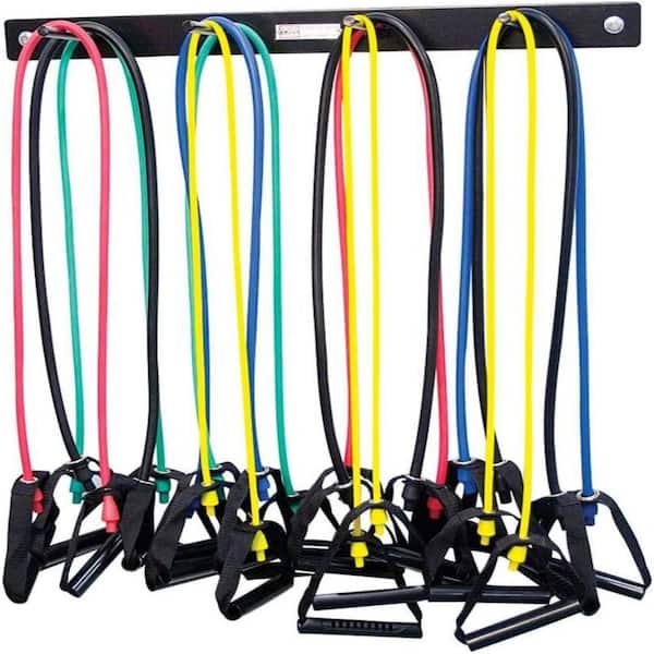Wall-Mounted Rack for Belts, Tubing, Jump Ropes - Compact Space Saving Storage