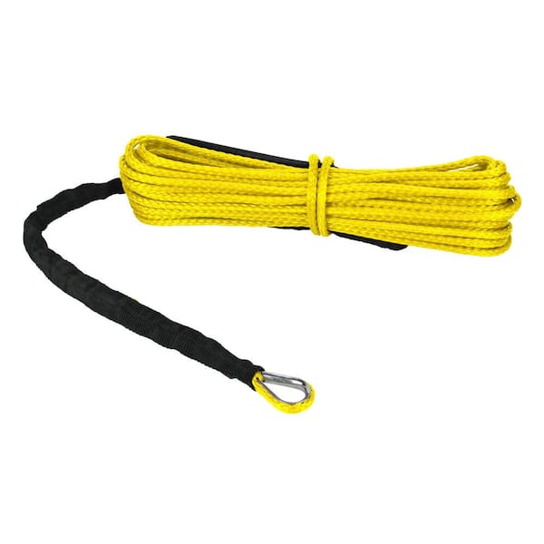 Extreme Max The Devils Hair Synthetic ATV / UTV Winch Rope - Yellow  5600.3200 - The Home Depot