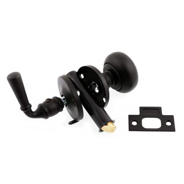 idh by St. Simons Matte Black Storm Screen Door Latch with