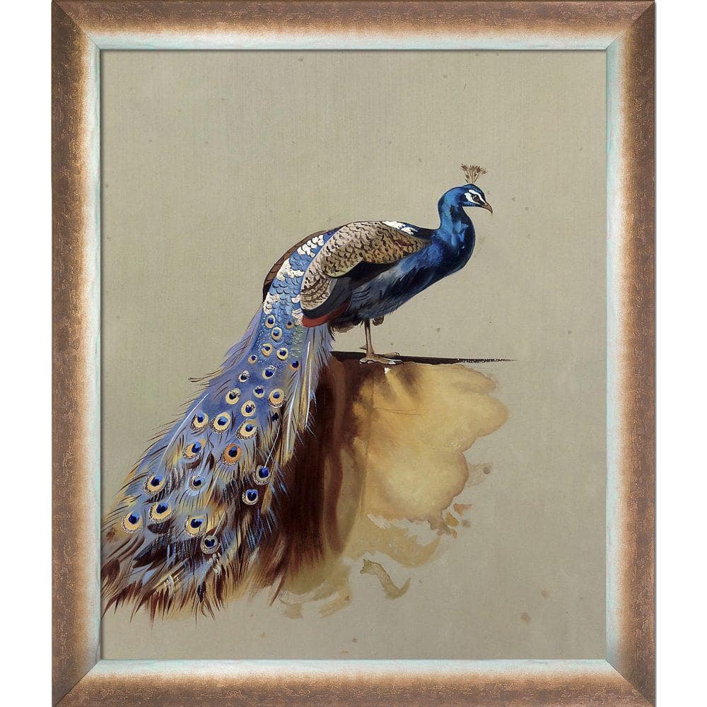 peacock oil painting on canvas