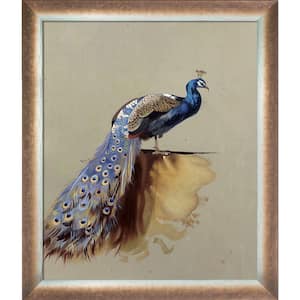 Peacock (Luxury Line) by Archibald Thorburn Spoleto Bronze Framed Oil Painting Art Print 24 in. x 28 in.