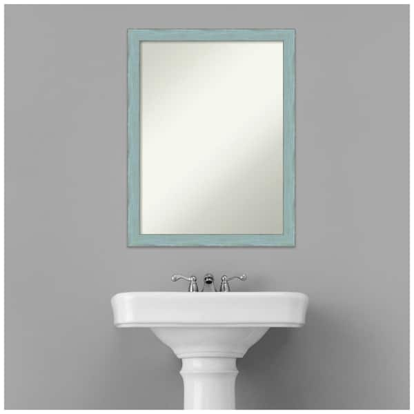 Amanti Art Choose Your Custom Size, 30-in Short Side, Brushed Nickel Framed  Bathroom Wall Mirror Outer Size: 35 x 30 in 