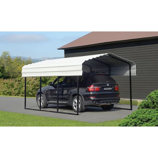 10 Ft. W x 15 Ft. D Carport with Galvanized Steel Roof