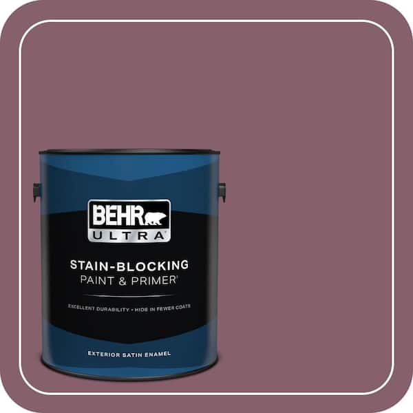 BEHR ULTRA 1 gal. #BIC-35 Vintage Plum Satin Enamel Exterior Paint & Primer