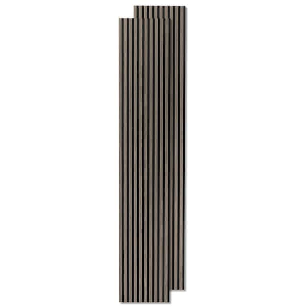 Walnut Acoustic Wood Panels for Wall and Ceiling, 3D Fluted Sound Absorbing Paneling for Interior Wall Decor