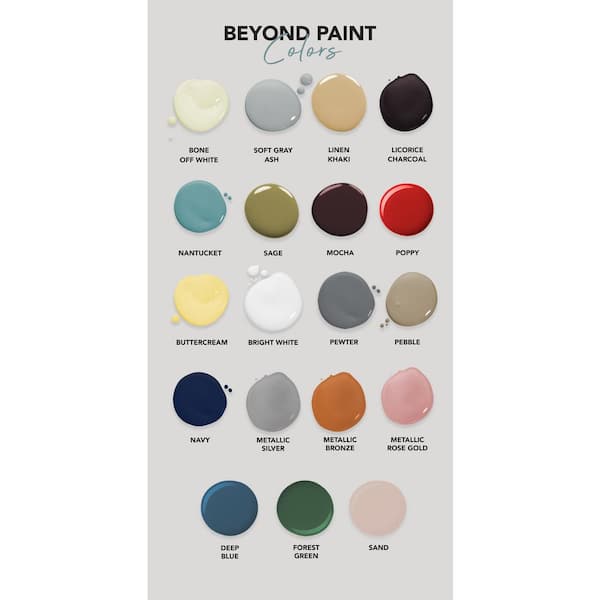 Beyond Paint 1 Qt Pewter Furniture Cabinets Countertopore Multi Surface All In One Interior Exterior Refinishing Bp08 - Pewter Paint Color Home Depot