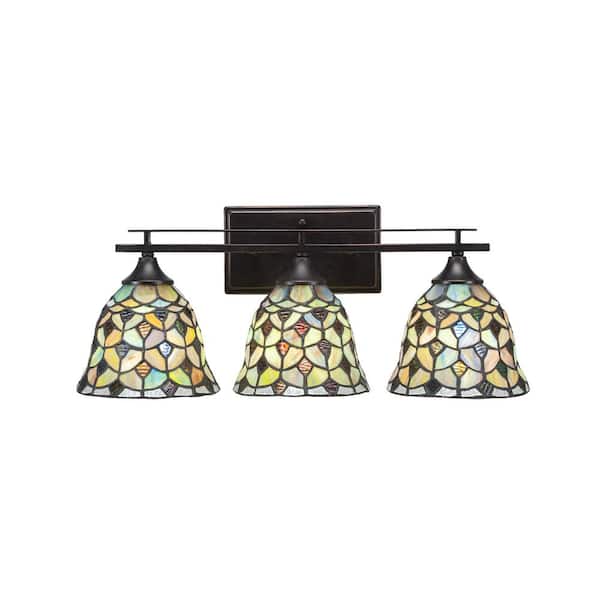 Unbranded Ontario 21.75 in. 3-Light Dark Granite Vanity Light