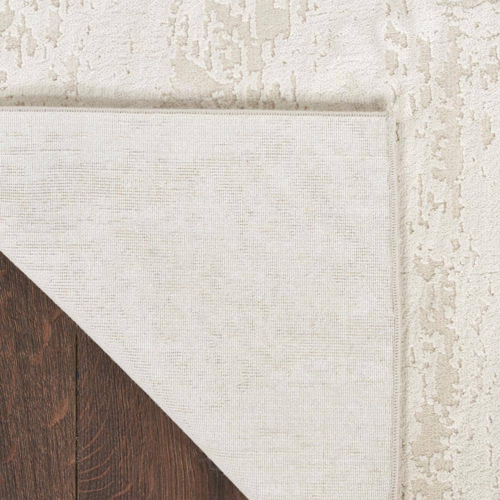 Elysian Ivory Abstract Wool-Blend 5'3" x 7'3" Area Rug