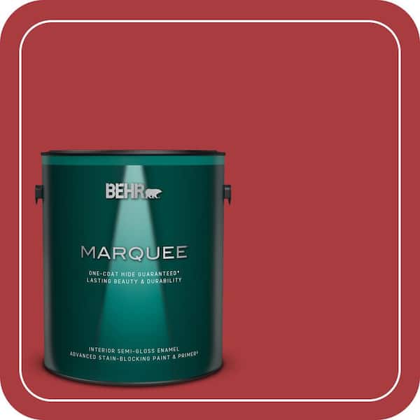 BEHR MARQUEE 1 gal. #S-G-160 California Poppy Semi-Gloss Enamel Interior Paint & Primer