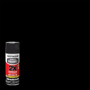 12 oz. Acrylic Enamel 2X Semi-Gloss Black Spray Paint (6-Pack)