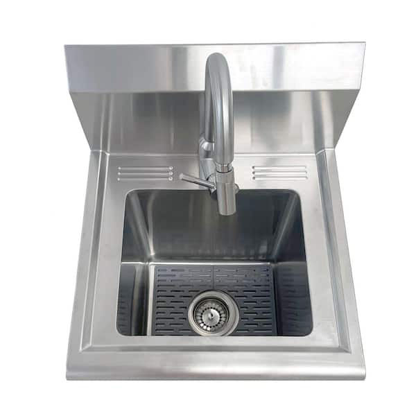 Commercial 18 Utility Sink w/ Faucet (Stainless Steel)