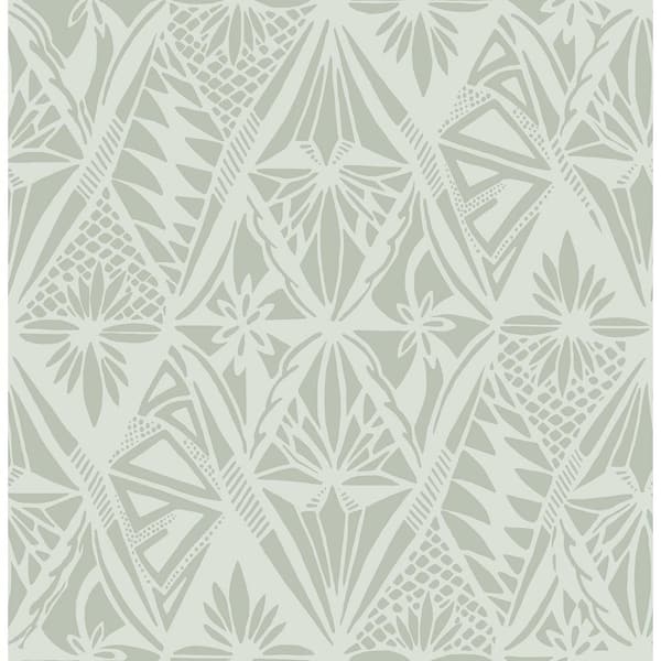 A-Street Prints Green Urbane Diamonds Wallpaper Sample