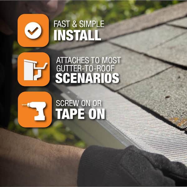 Gutter Guard by Gutterglove - 3 ft. L x 5.5 in. W Stainless Steel Micro-Mesh Gutter Guard (39 ft. Kit - Nominal)