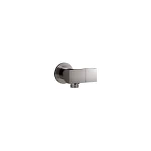 Exhale Wall-Mount Hand Shower Holder with Supply Elbow and Check Valve in Vibrant Titanium