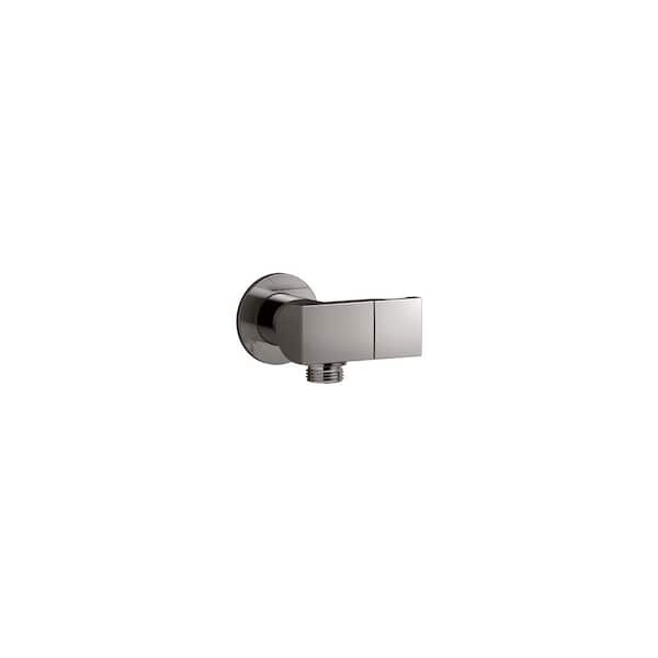 KOHLER Exhale Wall-Mount Hand Shower Holder with Supply Elbow and Check Valve in Vibrant Titanium
