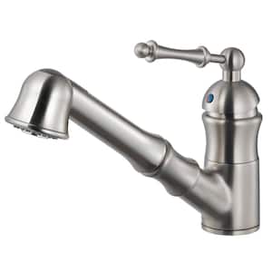 Squire Single-Handle Pull Out Sprayer Kitchen Faucet with CeraDox Technology in Brushed Nickel