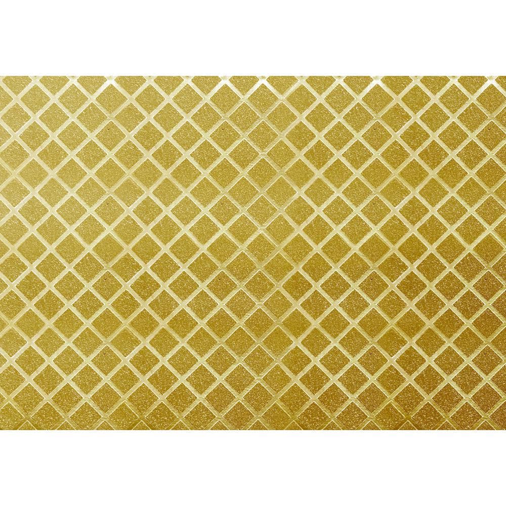Rhombus Tiles Golden Vinyl Strippable Roll (Covers 26.6 sq. ft.)
