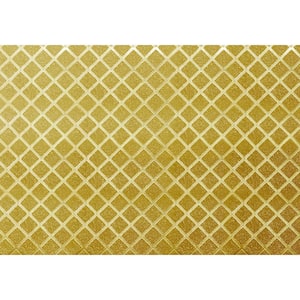 Rhombus Tiles Golden Vinyl Strippable Roll (Covers 26.6 sq. ft.)
